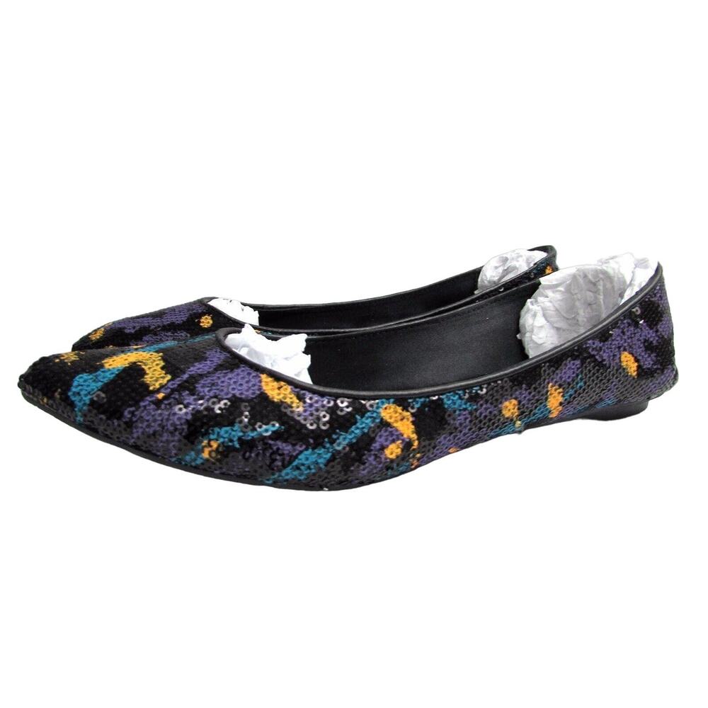 Kathy Van Zeeland flats women's size 7.5 M multi color shoes